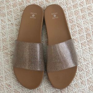 Glitter pool slides